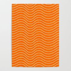 an orange background with wavy lines