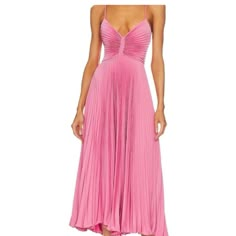 Beautiful Pink Alc Maxi Dress Chic Long Dress For Dinner, Gemini Dress, Cute Dresses For Dances, Draped Silk Dress, Dresses For Dances, Hoco Dress Inspo, Prom 23, Prom 2025, Turtleneck Midi Dress