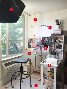 an image of a room with many things on the table and in front of it