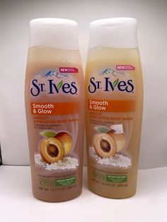 St. Ives Smooth & Glow Exfoliating Body Wash 13.5 Ounce(400ml) - 2 Pack Exfoliating Body Wash, Freebies By Mail, Natural Exfoliant, Bath And Body Works Perfume, Glam Room, Radiant Skin, Shower Gel, Natural Skin, Body Works