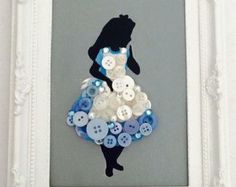 Button Art On Canvas Diy, Princess Frame, Button Canvas, Alice In Wonderland Room, Disney Decor, Alice In Wonderland Party, Baymax, Wonderland Party