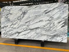 a large marble slab in a warehouse