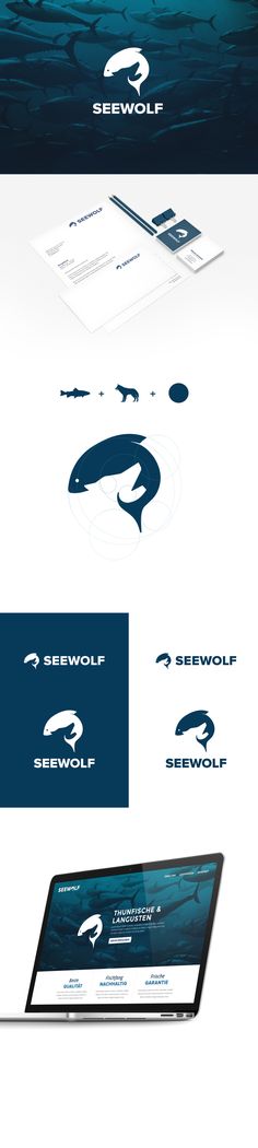 the logo for sewolf is shown on top of a tablet and below it