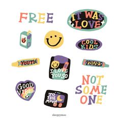 some stickers that say it was love and not so one is for the other