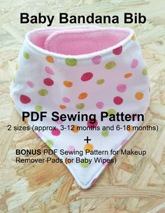 baby bandana bib sewing pattern with instructions