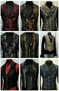 Steampunk Mode, Moda Steampunk, Vest Patterns, Era Victoria, Fantastic Dress, Steampunk Men, Mode Steampunk, Fantasy Outfits, Kemeja Lelaki