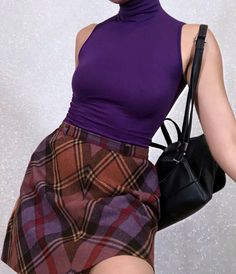 Practical Fashion, Purple Outfits, Early 2000s, Outfits Casuales, Skirt Outfits, 90s Fashion, Look Fashion, I Dress, Pretty Outfits