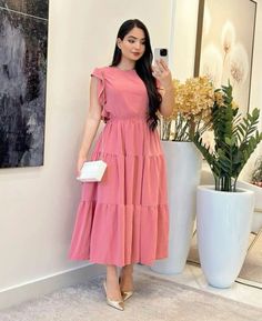 Double Layer Dress, Classy Wear, Simple Frocks, Woolen Dresses, Solid Color Dress, Weave Style, Suspender Dress, Self Design, Layer Dress