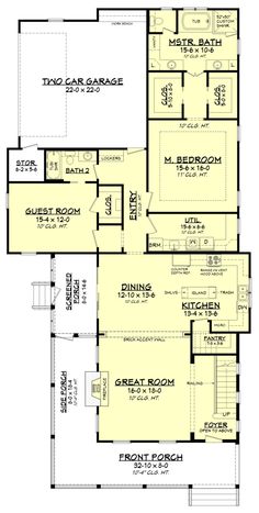 the first floor plan for this house