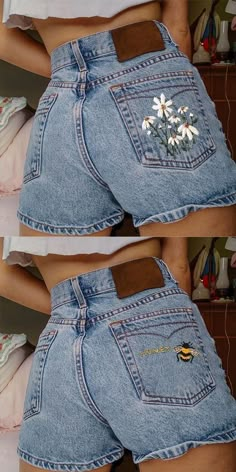 Womens Track Pants, Clothes Embroidery Diy, Women Fashion Casual, Printed Fashion, Styles Women, Fashion Shorts, Jeans Long, Latest Series, Painted Jeans