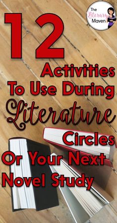 two books with the title 12 activities to use during literature circles or your next novel study