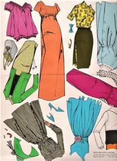 an old fashion book with different types of clothes