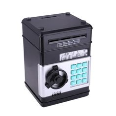 Electronic Kids ATM Piggy Bank Vault Electronic Piggy Bank Pleasures Of Life Black Mini Money, Atm Bank, Bank Safe, Code Secret, Bank Atm, 9 Birthday, Safe Deposit Box, Money Saving Box, Saving Habits