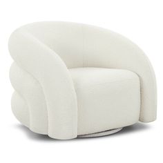 a white chair that is shaped like an egg