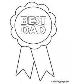 the best dad badge is shown in black and white, with an orange ribbon around it