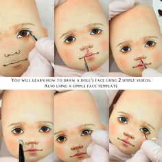 the instructions for how to draw a baby's face with pencils on it