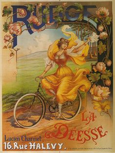 an advertisement for the ruelle bicycle company