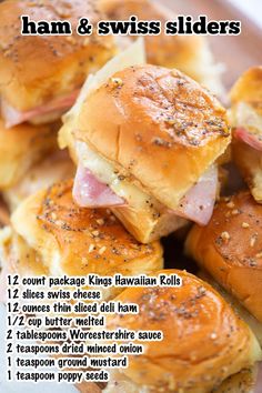 ham and swiss sliders recipe with instructions