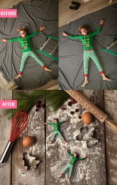 an image of the process for making christmas decorations