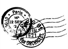 a stamp with the words paris on it