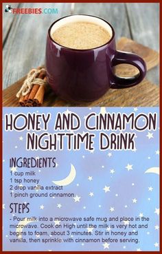 a recipe for honey and cinnamon night time drink