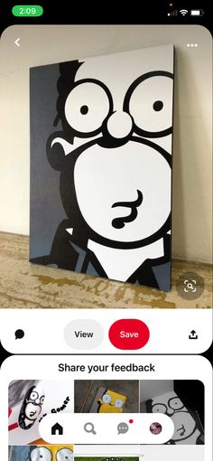 an image of a cartoon character painted on canvases