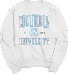 Stylish Hoodies, Columbia University, Blue Fits, Cute Fits, Barbie Clothes, White Sweatshirt, Dye T Shirt, Pacsun, Tshirt Logo