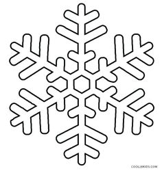 a snowflake is shown in black and white