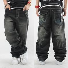 Baggy Jeans Men, Skateboard Pants, Baggy Pants Outfit, Baggy Jeans Outfit, Hip Hop Jeans, Dance Pants, Baggy Clothes, Men Plus Size, Outfit Jeans