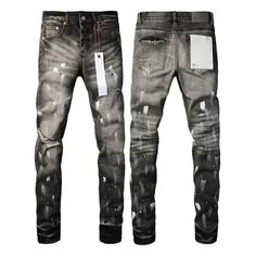 #ad Find ideas and inspiration for Purples jeans street distressed paint repair low raise Skinny Denim brands pants, Fashion Mens Clothing Purple Brand Jeans, Long Denim Pants, Ksubi Jeans, Ripped Denim Pants, Black Denim Pants, Fits Streetwear, Denim Pants Mens, Purple Jeans