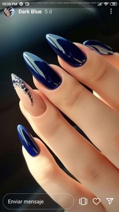 Sapphire Nails Design, Plane Hacks, Cut Dog Nails, Nail Ideas For Summer, Sapphire Nails, Colors For 2024, Long Almond Nails, Bridal Nails Designs, Nail Trimming