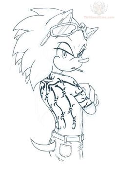 a drawing of sonic the hedge from sonic the hedge