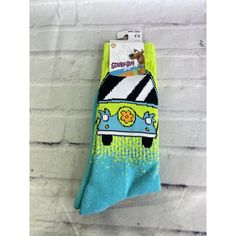 Up For Grabs Is A Brand New Scooby-Doo Mystery Machine Colorful Unisex Crew Socks 1 Pair Shoe Size 8-12 Sock Size 10-13. Fiber Content Is A Polyester And Spandex Blend. Never Worn Or Used. Measurements Laying Flat Are Included In Photos, Please Compare Them To Your Own For Proper Fit! Please Refer To All Photos. Ask Any Questions Prior To Purchasing. Thanks! Non-slip Cotton Socks For Playtime, Non-slip Blue Socks For Winter, Blue Non-slip Casual Socks, Playful Non-slip Cotton Socks, Casual Blue Non-slip Socks, Fun Yellow Cotton Socks, Multicolor Non-slip Comfortable Socks, Comfortable Non-slip Multicolor Socks, Comfortable Multicolor Non-slip Socks