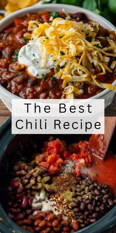 the best chili recipe with beans and cheese