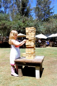 GIANT jenga First Day Of Kindergarden, Giant Jenga, Family Reunion, First Day, Summer Fun, Landscaping, Craft Ideas, Lab, This Is Us