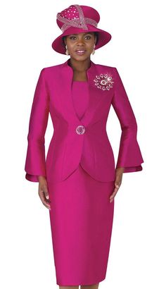 Lily and Taylor 4140 3 Piece Silky Twill Skirt Suit Colors: Black, Fuchsia, Ice Green, Orange, White Sizes: 4, 6, 8, 10, 12, 14, 16, 18, 20, 22, 24 Matching Hat Available H853 Mint H255 Orange Call (469)571-3647 or email DivasDenFashion@gmail.com to purchase hat Pink Fitted Sets For Formal Occasions, Formal Fitted Pink Sets, Spring Formal Stretch Sets, Solid Color Sets For Spring Wedding, Spring Purple Fitted Sets, Fitted Purple Spring Sets, Spring Purple Stretch Sets, Spring Stretch Purple Sets, Fitted Purple Sets For Spring