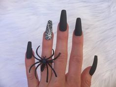 Items similar to Matte Black Spiderweb nails, set of 10 long coffin nails for halloween on Etsy Black Spiderweb Nails, Ongles Goth, Spiderweb Nails, Spider Web Nails, Nail Art Mariage, Adidas Nails, Web Nails, Long Coffin Nails, Cotton Candy Nails