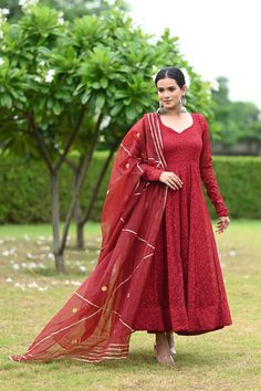 Be the epitome of elegance in this Maroon Chikankari Anarkali Set 💃🏽✨ Perfect for any occasion, this stunning ensemble is now available for only $121.72! Grab it before it's gone! #ChikankariLove #AnarkaliVibes #MaroonMagic #TraditionalElegance #FestiveFashion #EthnicChic #MustHavePiece #ShopNow #LimitedStock # #etherealoutfitters Anarkali Salwar Kameez With Dupatta, Semi-stitched Anarkali Set With Resham Embroidery, Semi-stitched Resham Embroidered Anarkali Set, Semi-stitched Resham Embroidery Anarkali Set, Resham Embroidery Semi-stitched Anarkali Set, Designer Georgette Salwar Kameez With Cutdana, Chanderi Anarkali Set For Navratri Wedding, Chanderi Anarkali Set For Wedding And Navratri, Anarkali Churidar For Eid Festivities