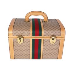 Gucci Vintage Gg Coated Canvas & Web Train Case 0.5lb Gucci Iconic Jewelry, Bags Gucci, Gucci Vintage, Train Case, Gucci Bags, Designer Jewelry, Vintage Gucci, Gucci Bag, Decorative Boxes