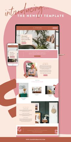 the website design for interior decor