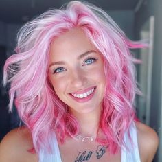 magnific cFEYgrmcRnlBPEAi08v0 Platinum and Pink Fusion Pink And White Ombre Hair, White Blonde Hair With Pink, Pink Platinum Hair, Pink Hair For Blondes, Pink And Red Hair Color, Pink Hair For Summer, Red Pink Blonde Hair, Pink Peekaboo Highlights Blonde Straight Hair