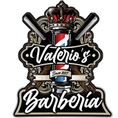 the logo for vaderio's barbeque, with two baseball bats on it