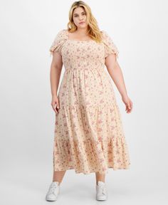 in stock Mom Outfit, Plus Size Beauty, Tiered Maxi Dress, Mom Outfits, Trendy Plus Size, Then And Now, And Now, Cute Dresses, Dress Skirt