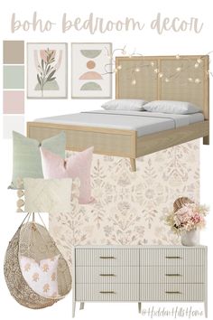 Teen Girl Boho Bedroom Decor Blush And Mint Bedroom, Muted Pink And Green Bedroom, Two Teen Girls Bedroom Ideas, Sage Green And Blush Boho Bedroom, Sage Green And Pink Boho Bedroom, Boho Blush Pink Bedroom, Girls Rugs For Bedroom, Blush Pink Teen Bedroom, Girls Boho Room Ideas