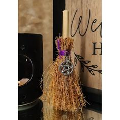 *Attract luck and positive energy with this mini magic broomstick. Perfect in size for use on a mini altar, displaying on the kitchen shelf, keeping at a desk, or taking on the go for extra positivity. The Holiday Aisle® | The Holiday Aisle® Halloween Witchraft Wicca Occult Witch Broom Magick Broomstick w / Pentagram Pendant | 3.5" H X 1.25" W X 1.25" D | Wayfair Magic Broomstick, Magic Sorcerer, Scrying Crystal, Alchemy Magic, Rosé Halloween, Occult Witch, Attract Luck, Mini Altar, Pentagram Pendant