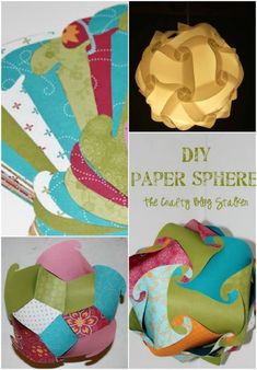 paper spheres with different patterns and colors