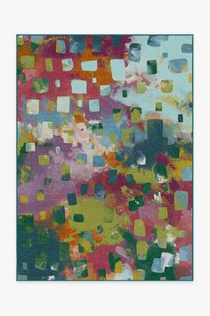 an abstract painting with squares and colors