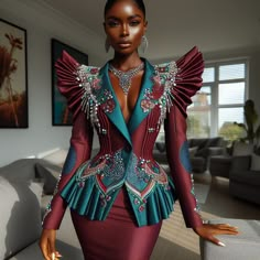 Learn Fashion, Girls Dresses Sewing, High Fashion Dresses, African Inspired Clothing, Kids Dress Wear, Fashion Design Collection, Fashion Sketches Dresses, Woman Suit Fashion, Classy Dress Outfits