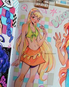 Winx Club Fan Art, Winx Drawing, Toy Knitting Patterns, Creating Patterns, Klub Winx, Patterns Simple, Posca Art