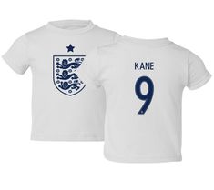 Fast Shipping Hassle Free Return Money Back Guarantee Satisfaction Guarantee England 2018 Soccer #9 Harry KANE World Cup Kids Toddler T-Shirt Description All of our toddler t-shirts are brand new and made to order. They are printed in our New York facilities with love and passion.  We use various printing methods to ensure you the high quality, long lasting garments that the little ones deserve. We carry sizes from 2T-4T in short sleeve toddler t-shirts. You can refer to "SPECS & SIZING" to get Soccer Shirts, Baby & Toddler Clothing, Printing Methods, World Cup, Baby Accessories, Baby Toddler, Carry On